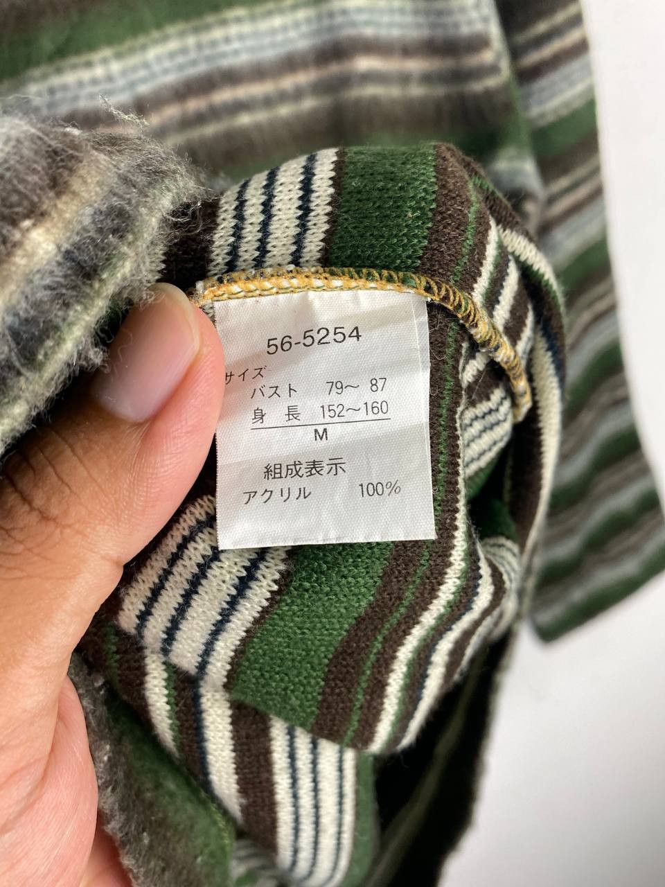 Japanese Brand Japanese brand striped wool sweatshirt nice design Size US M / EU 48-50 / 2 - 7 Thumbnail