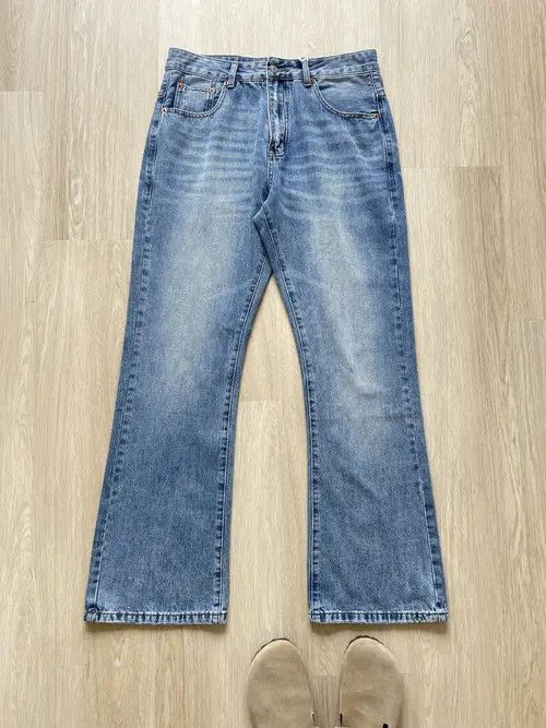 VIBE y2k retro washed faded flared jeans Size US 28 / EU 44 - 6 Thumbnail