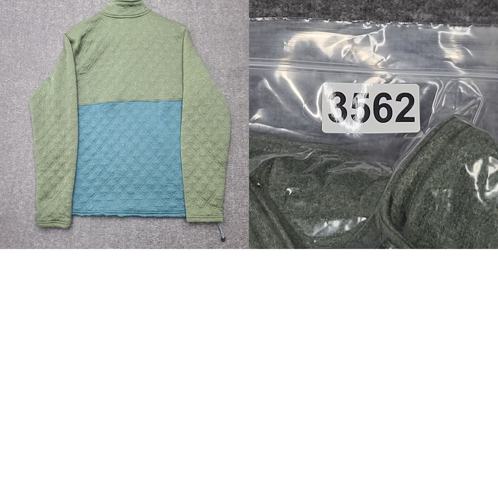Eddie Bauer Eddie Bauer Men's L Pullover Quilted Fleece 1/4 Zip Geometric Green Teal Shirt Sweater Winter Hiking Threads Mens Size US L / EU 52-54 / 3 - 9 Thumbnail