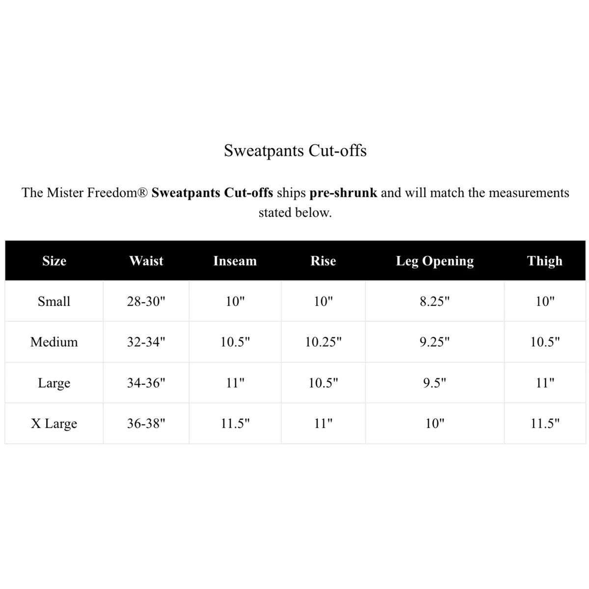 Mister Freedom Sweatpants Cut-Offs (Sweatshorts) Size US 31 - 7 Thumbnail