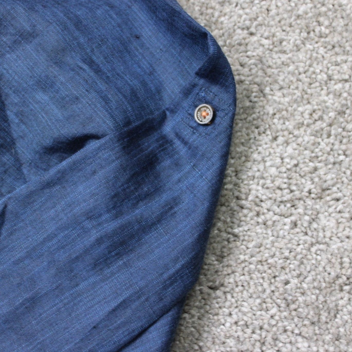 Ted Baker Ted Baker London Shirt Mens 3XL XXXL Blue Linen/Cotton Button-Up Long Sleeve Size US XXL / EU 58 / 5 - 4 Thumbnail