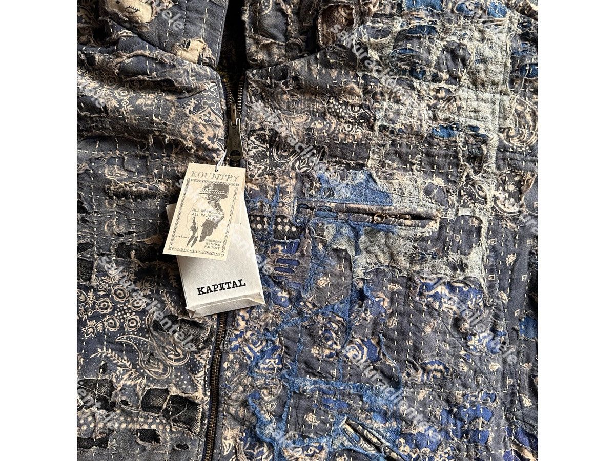 Kapital Kapital Multi-Boro Black Blue Mix Hooded Jacket Size US XL / EU 56 / 4 - 4 Thumbnail