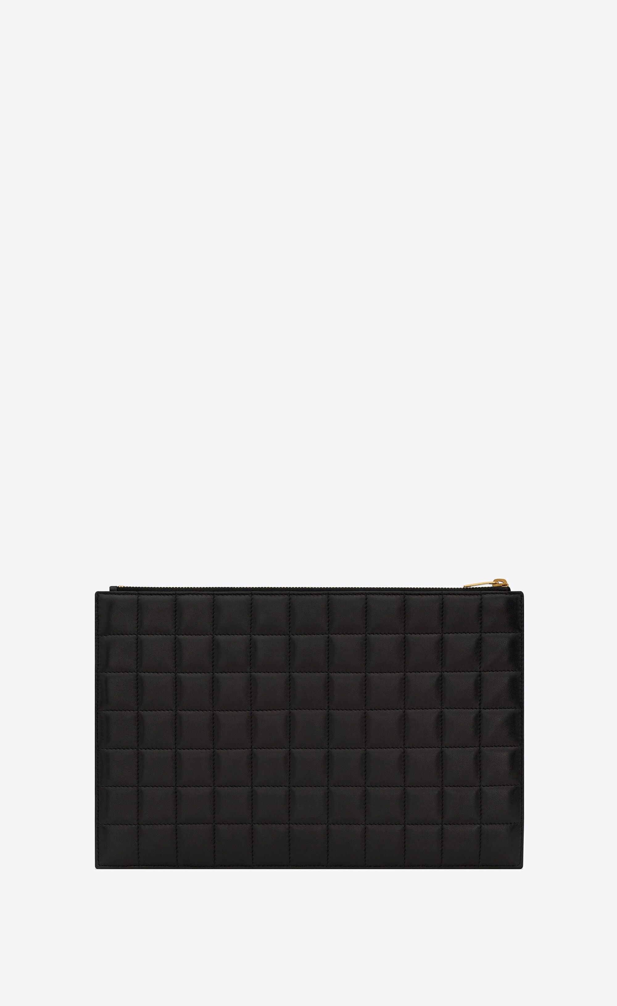 Saint Laurent Paris o1s1wg110125 Size: OS / 758196 Matelassé Carré Tablet Pouch Size ONE SIZE - 2 Thumbnail