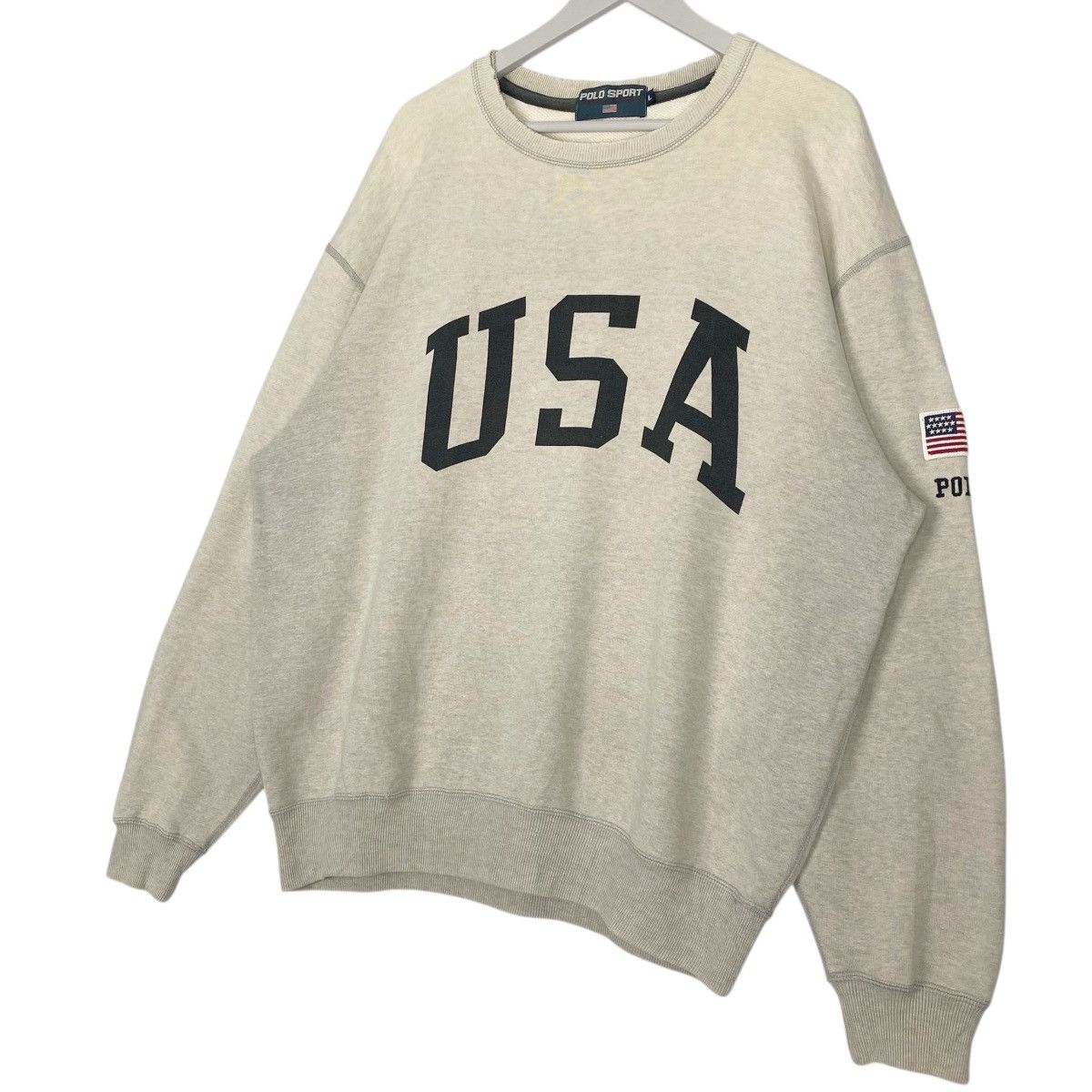 Other Vintage Polo Ralph Lauren Sweatshirt Crewneck Beige Size L Size US L / EU 52-54 / 3 - 2 Thumbnail