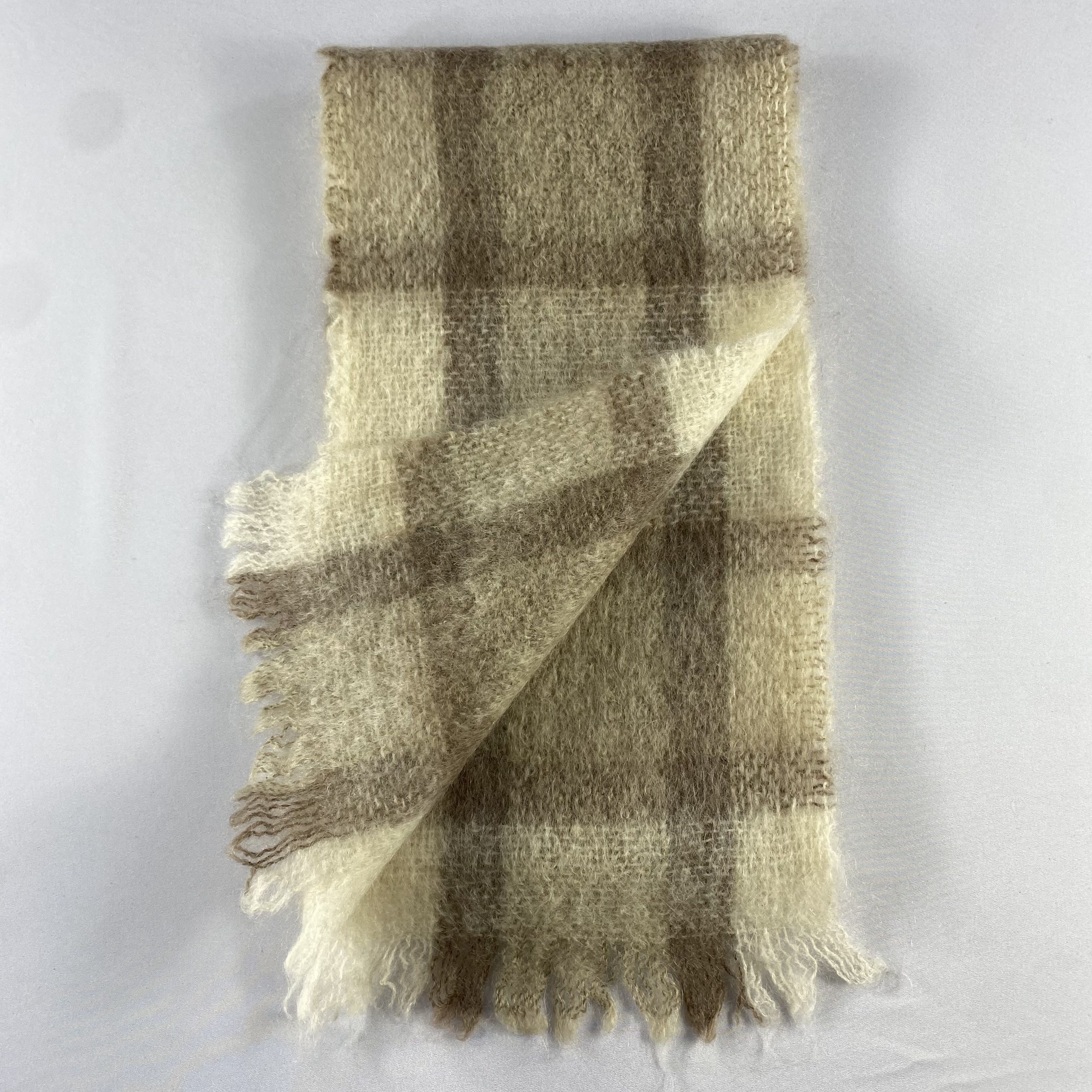 Other Vintage Japanese Brand Checked Scarf Neck Wrap Wool Muffler Size ONE SIZE - 4 Thumbnail