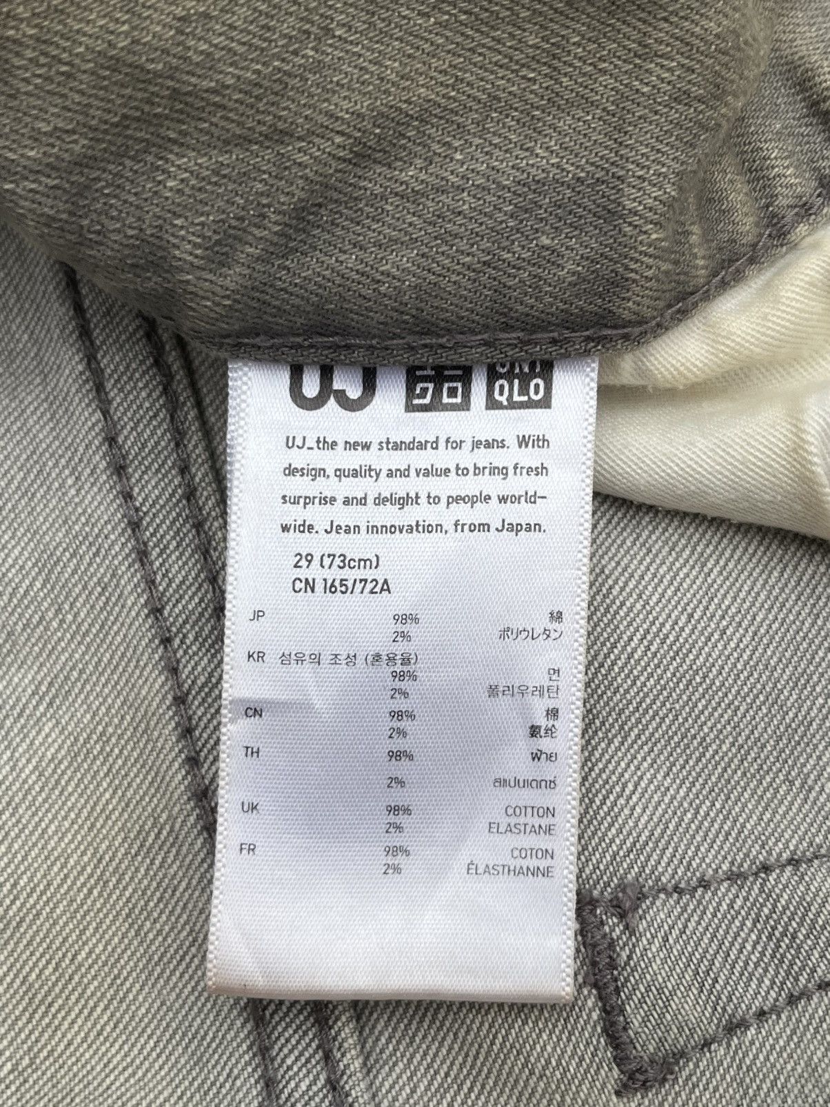 Japanese Brand × Jun Takahashi × Uniqlo Vintage Japanese Brand Grey Mud Washed Slim Straight Jeans Size US 31 - 7 Thumbnail
