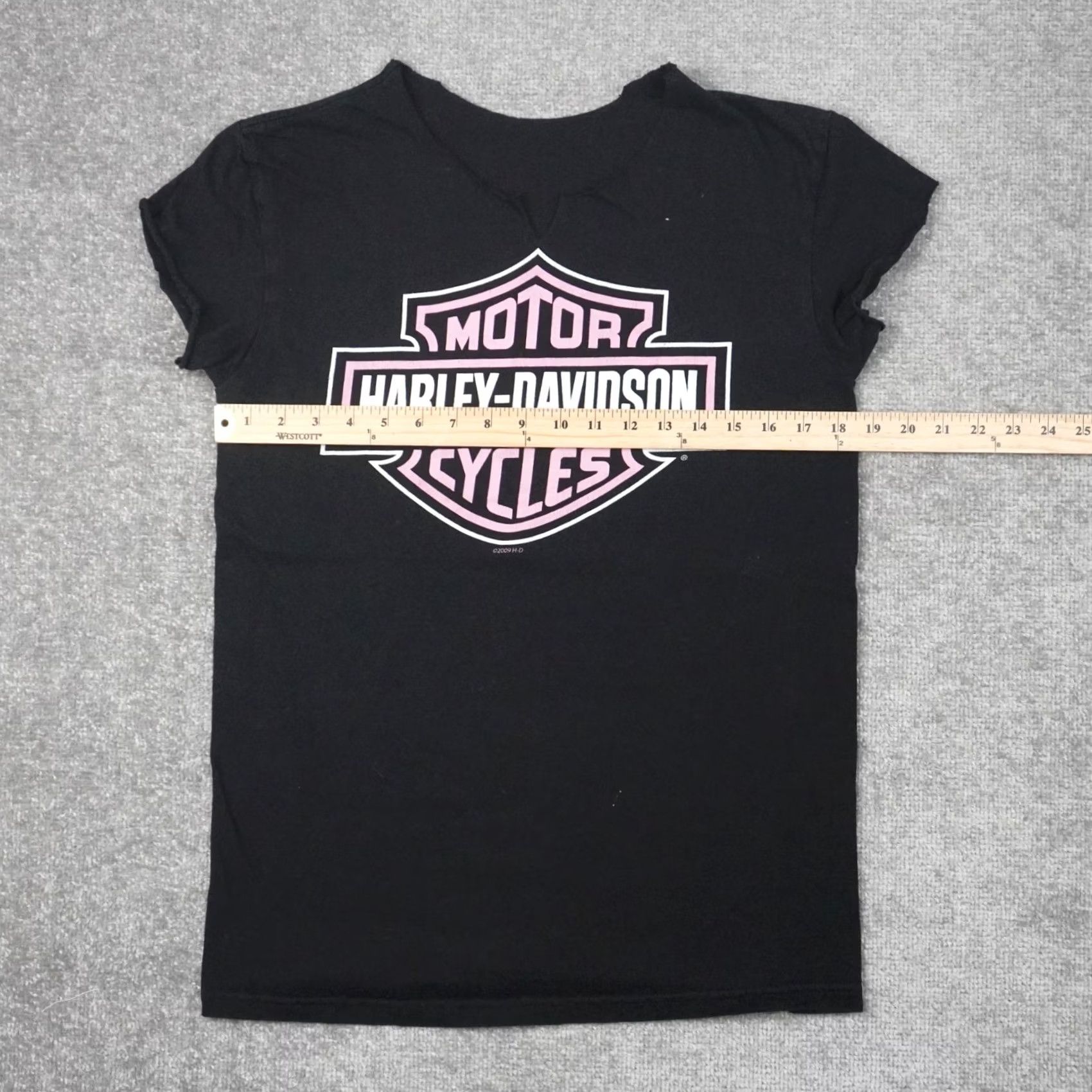 Harley Davidson Harley-Davidson T-Shirt Shirt Womens Medium Black Short Sleeve Pullover Round Neck Casual Basic Motorcycle 90s? Size M / US 6-8 / IT 42-44 - 4 Thumbnail