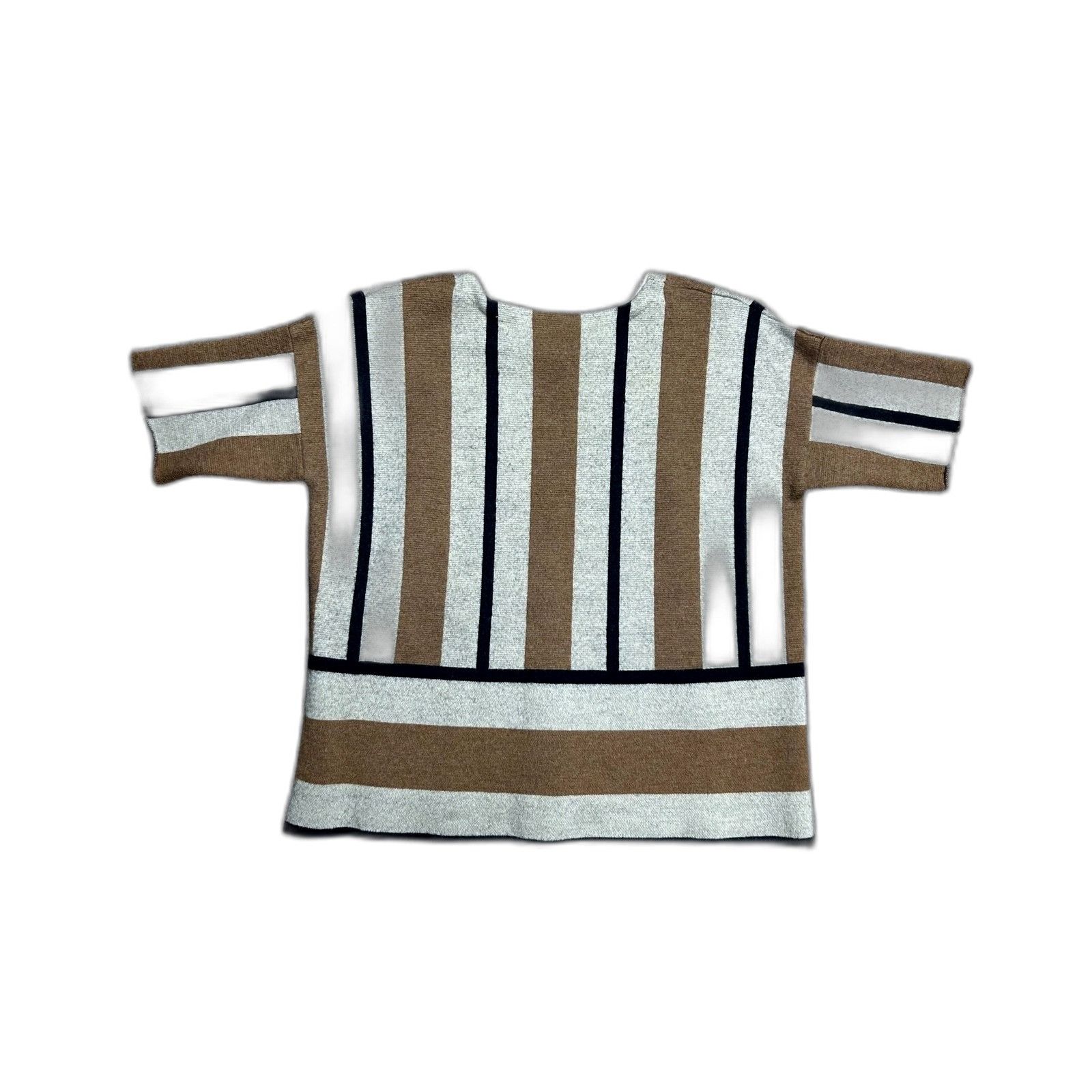 J.Crew J. Crew 100% Merino Wool Brown Striped Sweater Women's Small Size US S / EU 44-46 / 1 - 4 Thumbnail