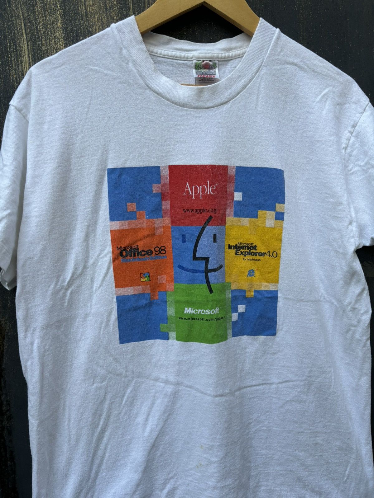 Apple × Mackintosh × Vintage VERY RARE! Vintage 90’s Art Apple Microsoft Software Tee Size US L / EU 52-54 / 3 - 3 Thumbnail