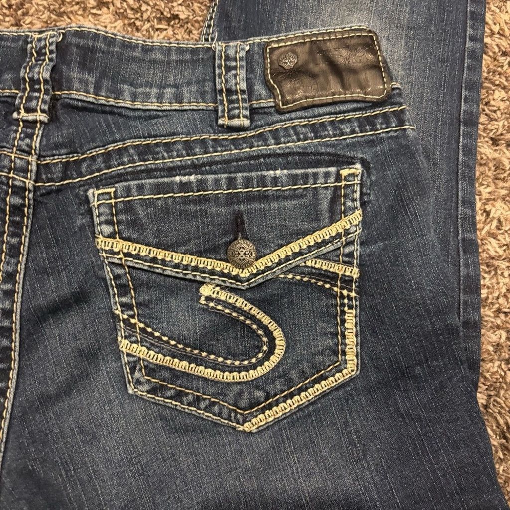 Silver Jeans Co. Silver Jeans Women's Slim Mid Boot Cut Jeans Size 30" / US 8 / IT 44 - 3 Thumbnail