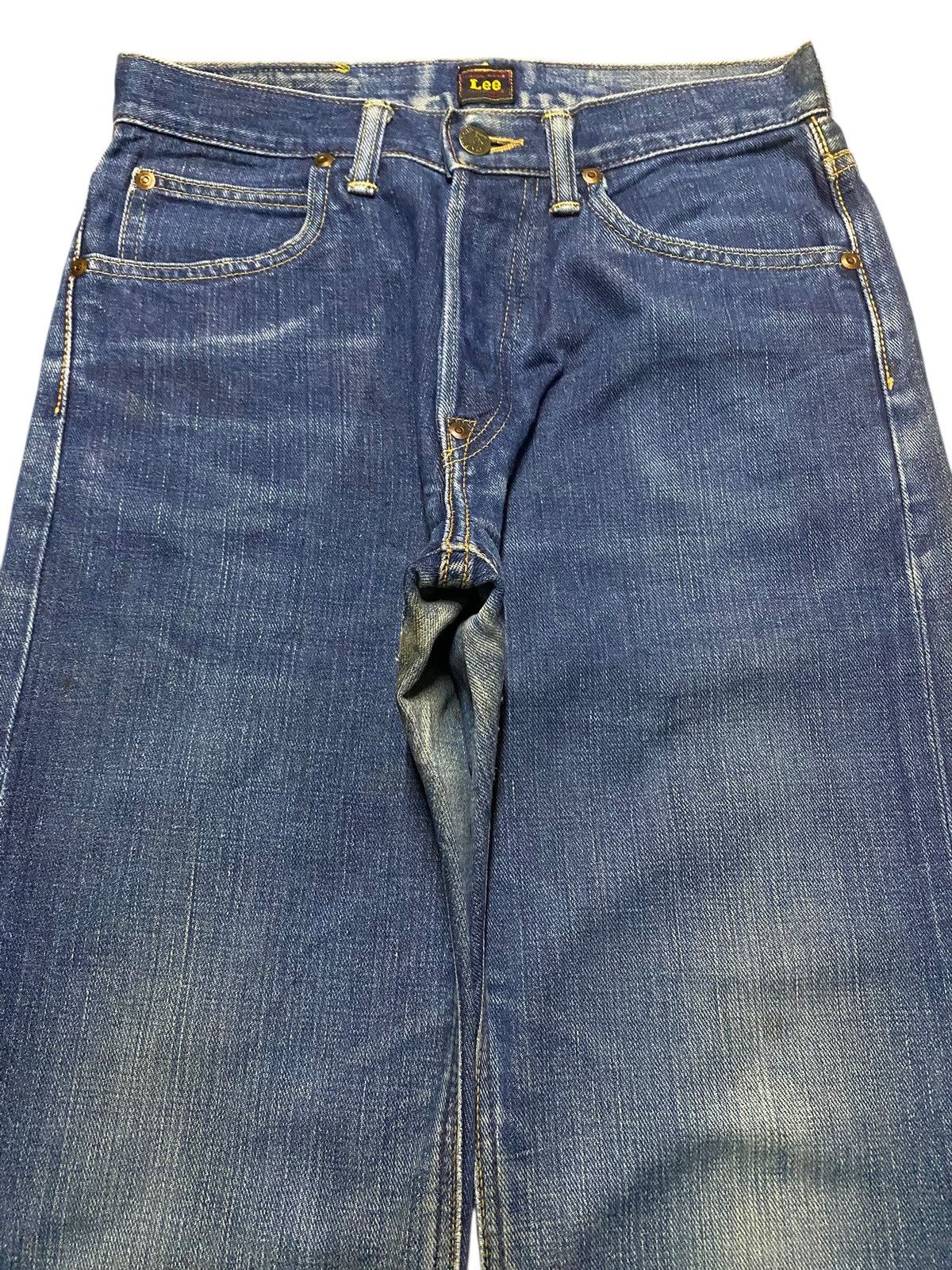Lee Lee Japan Half Selvedge Blue Wash Distressed Jeans Size US 28 / EU 44 - 3 Thumbnail
