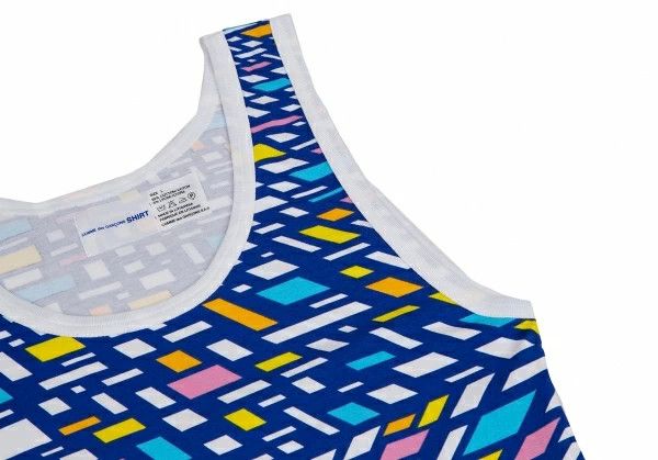 Comme des Garcons SHIRT Sleeveless Square Print Long Tank Top Size US L / EU 52-54 / 3 - 3 Thumbnail
