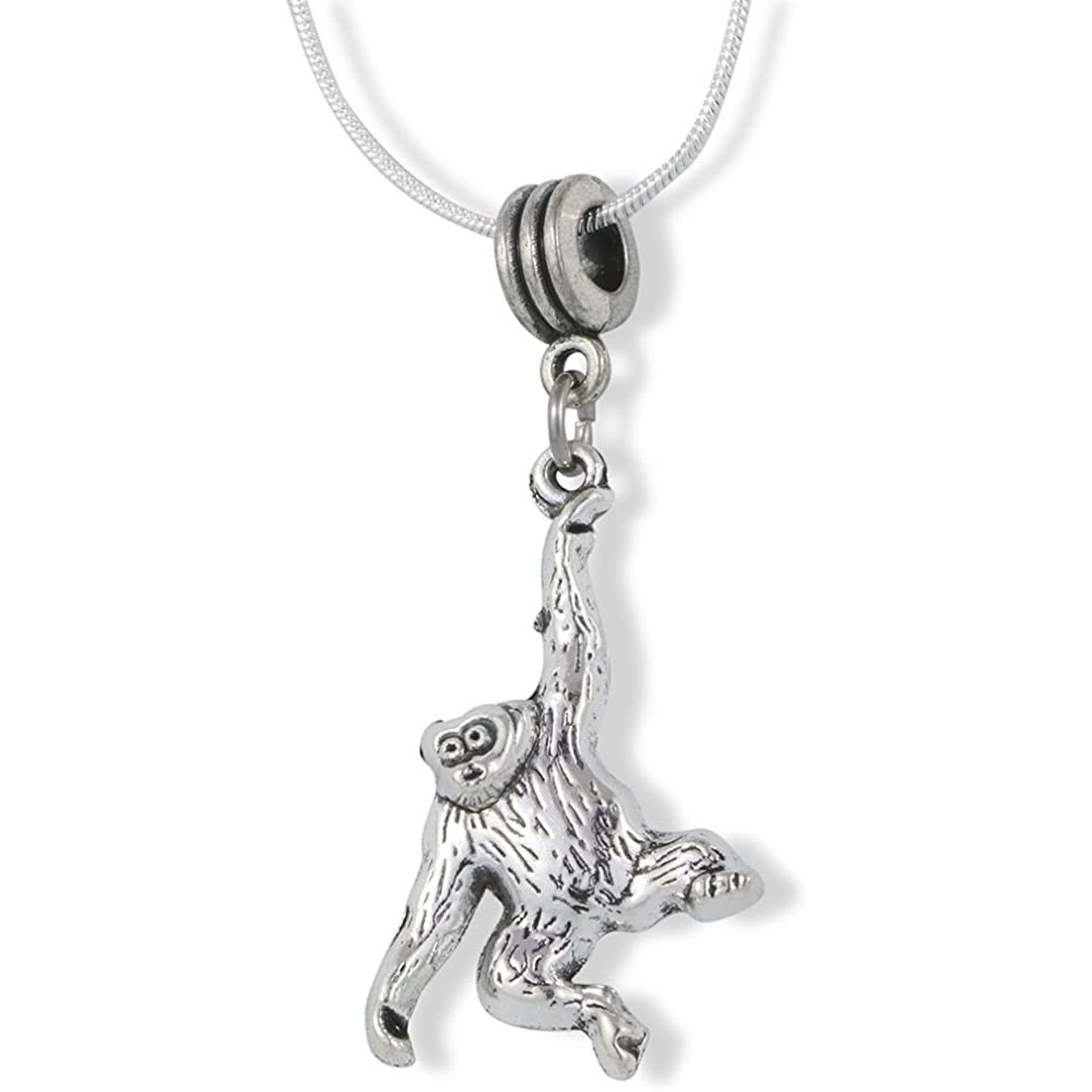 & Other Stories Monkey Hanging by One Arm Charm Snake Chain Necklace Size ONE SIZE - 1 Thumbnail