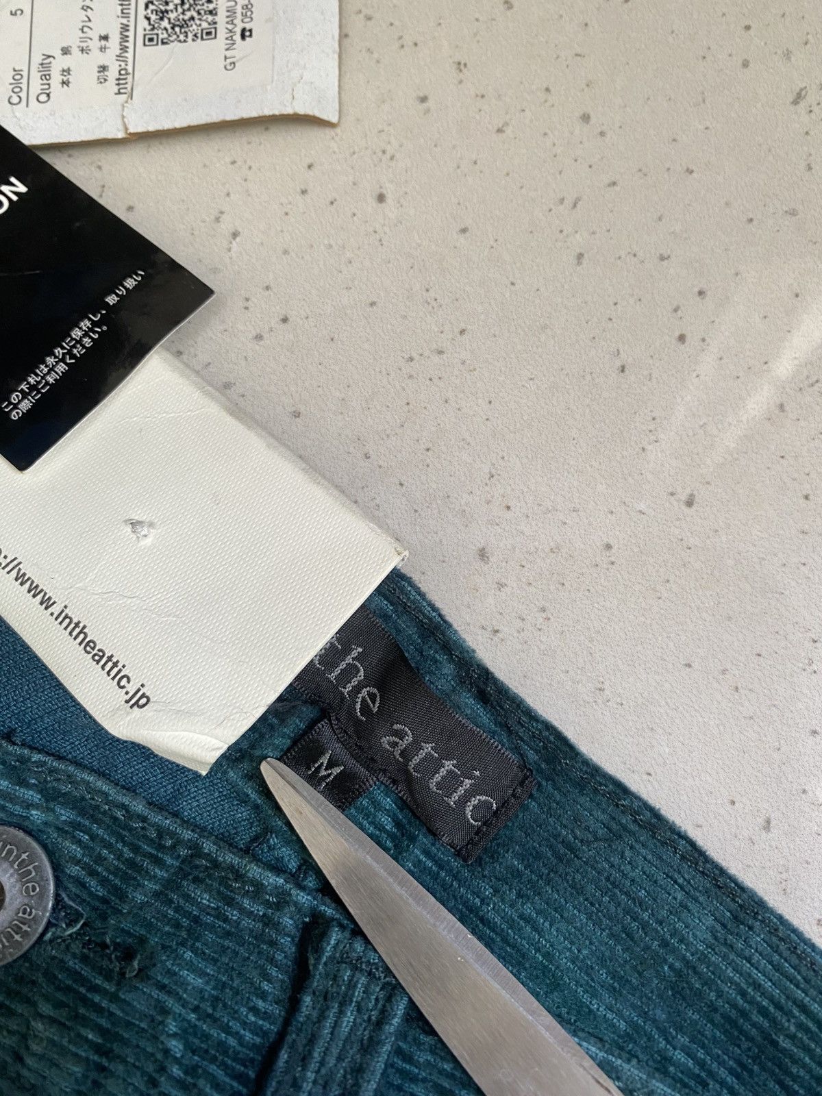 In The Attic In The Attic Teal Corduroy Jeans Washed Gothic Size US 31 - 11 Thumbnail