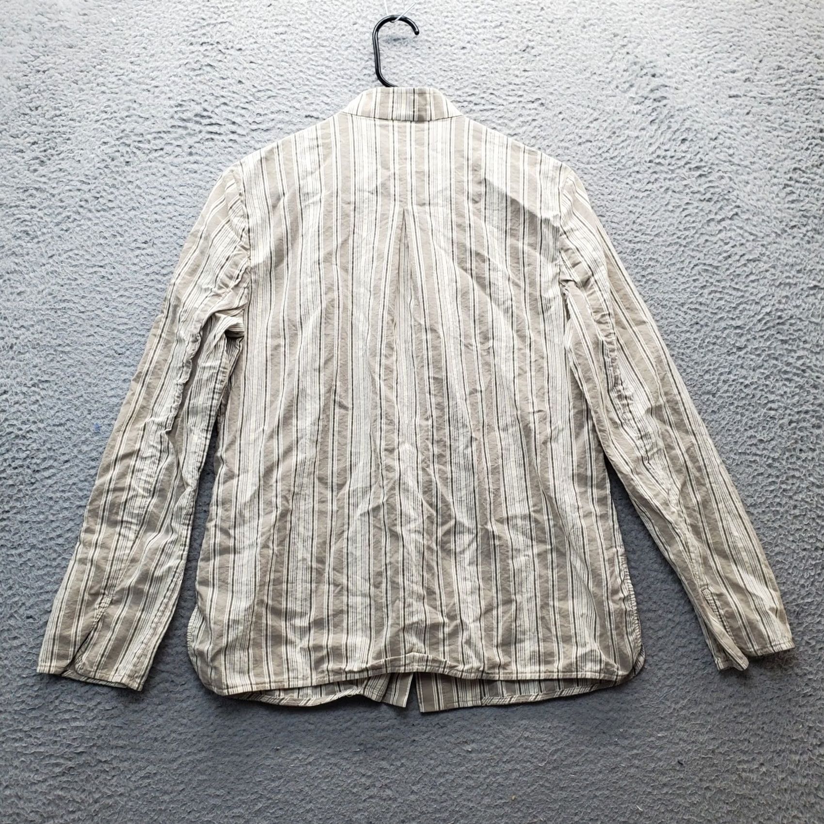 Ellen Tracy Ellen Tracy Mens Blouse Top Size 1 Multi Striped Cotton Regular Button Front Size XS / US 0-2 / IT 36-38 - 2 Thumbnail