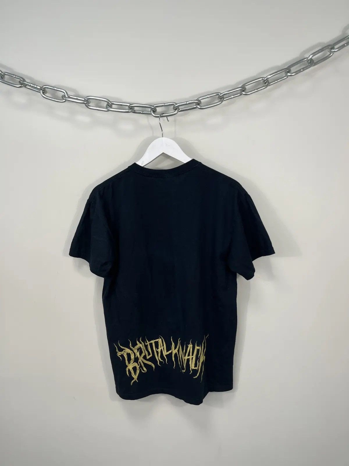 Band Tees × Vintage Vintage Brutal Knack Big Graphic Logo Black Rock Band Tee Size US M / EU 48-50 / 2 - 5 Thumbnail