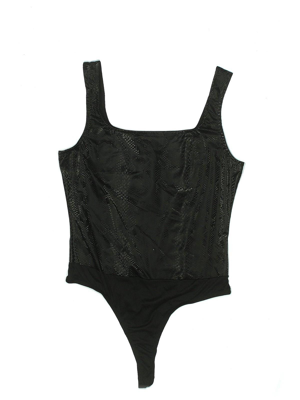Designer Paterned Black Just Polly Bodysuit Size L / US 10 / IT 46 - 1 Thumbnail