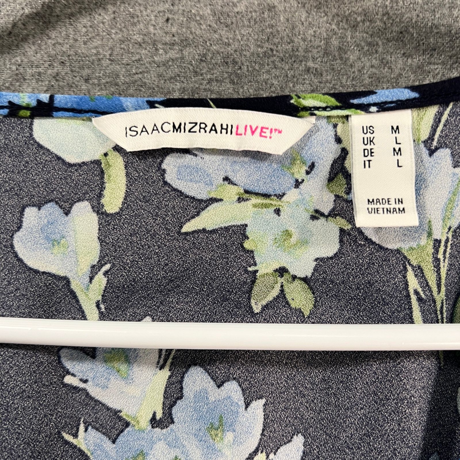 Isaac Mizrahi Isaac Mizrahi Live! Printed Stretch Crepe Blouse Size M / US 6-8 / IT 42-44 - 3 Thumbnail