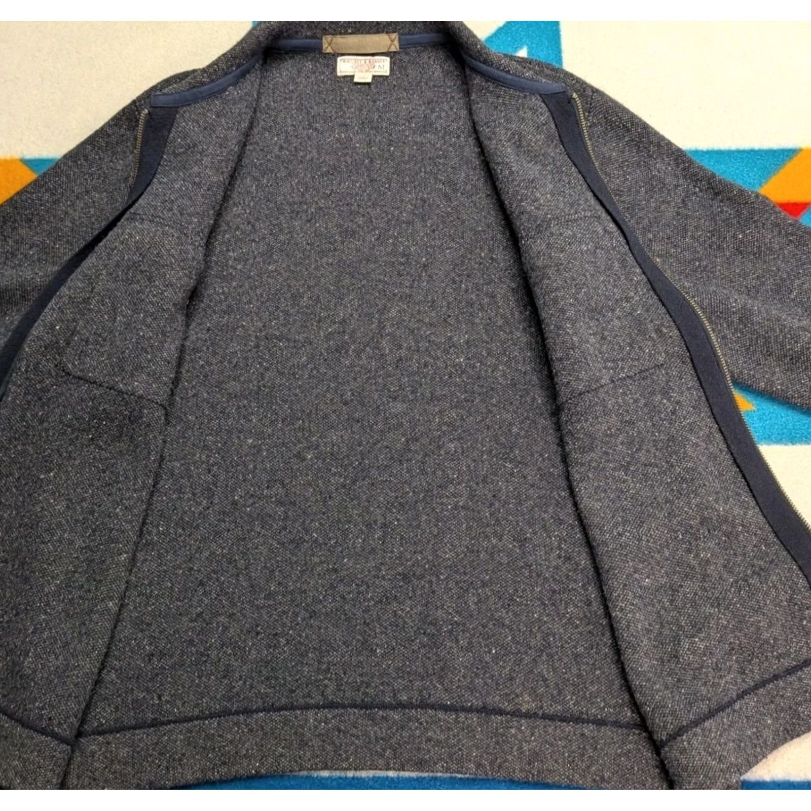 Wallace & Barnes Wallace & Barnes Gray Wool Blend Full Zip Jacket Chore Field Pockets Medium Mens Size US M / EU 48-50 / 2 - 4 Thumbnail