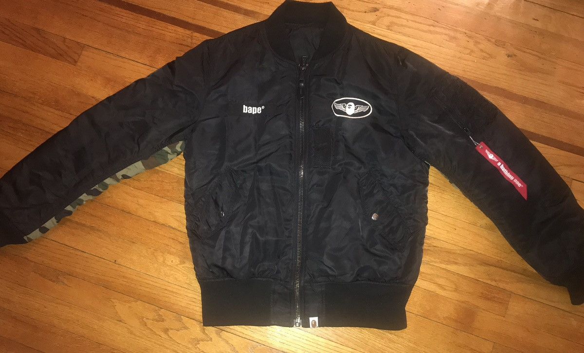 Alpha Industries × Bape Bape x Alpha Industries Reversible MA-1 Jacket Size US XL / EU 56 / 4 - 2 Thumbnail