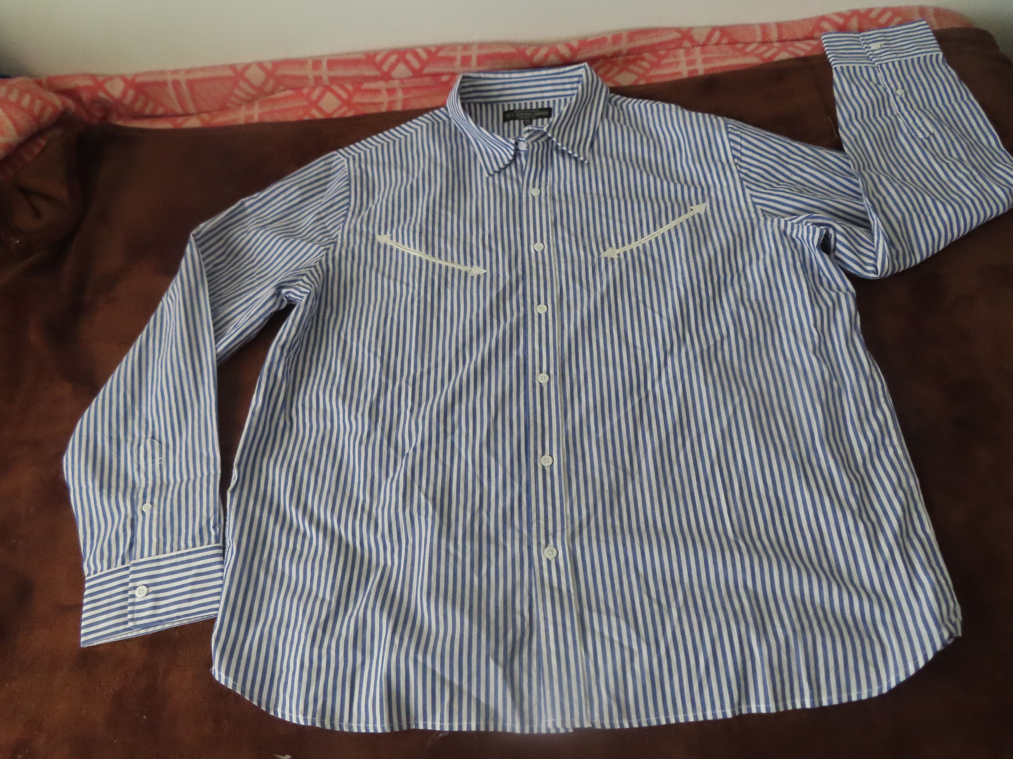 Designer × J. Peterman J. Peterman striped Western Shirt Long Sleeve Cowboy 2XL Size US XXL / EU 58 / 5 - 1 Thumbnail
