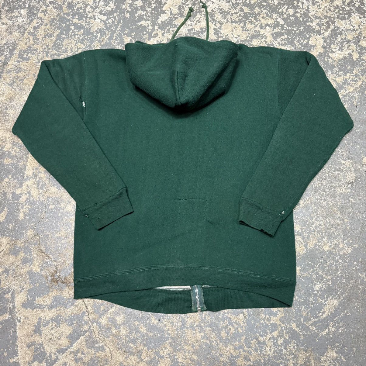 Vintage True Vintage Green Cotton Waffle Insulated Thermal Zip Hoodi Size US M / EU 48-50 / 2 - 6 Thumbnail