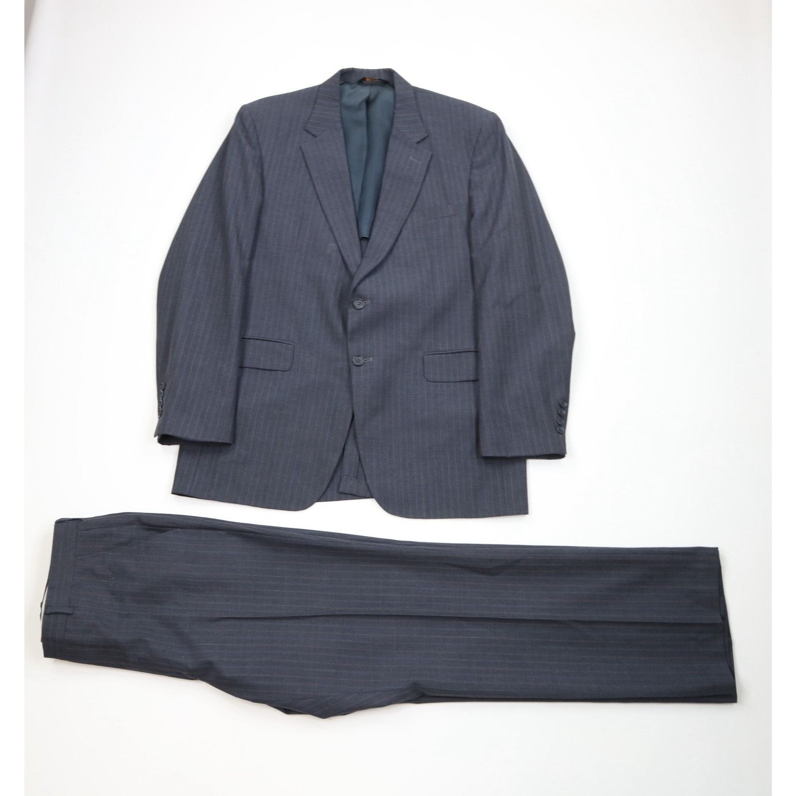 Vintage Vintage 70s Streetwear Distressed 2 Piece Striped Suit Size 42L - 1 Thumbnail