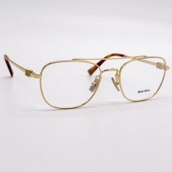 Miu Miu NEW MIU MIU EYEGLASSES MU51WV 5AK1O1 GOLD WOMEN MU 51WV SMU Size ONE SIZE - 4 Thumbnail