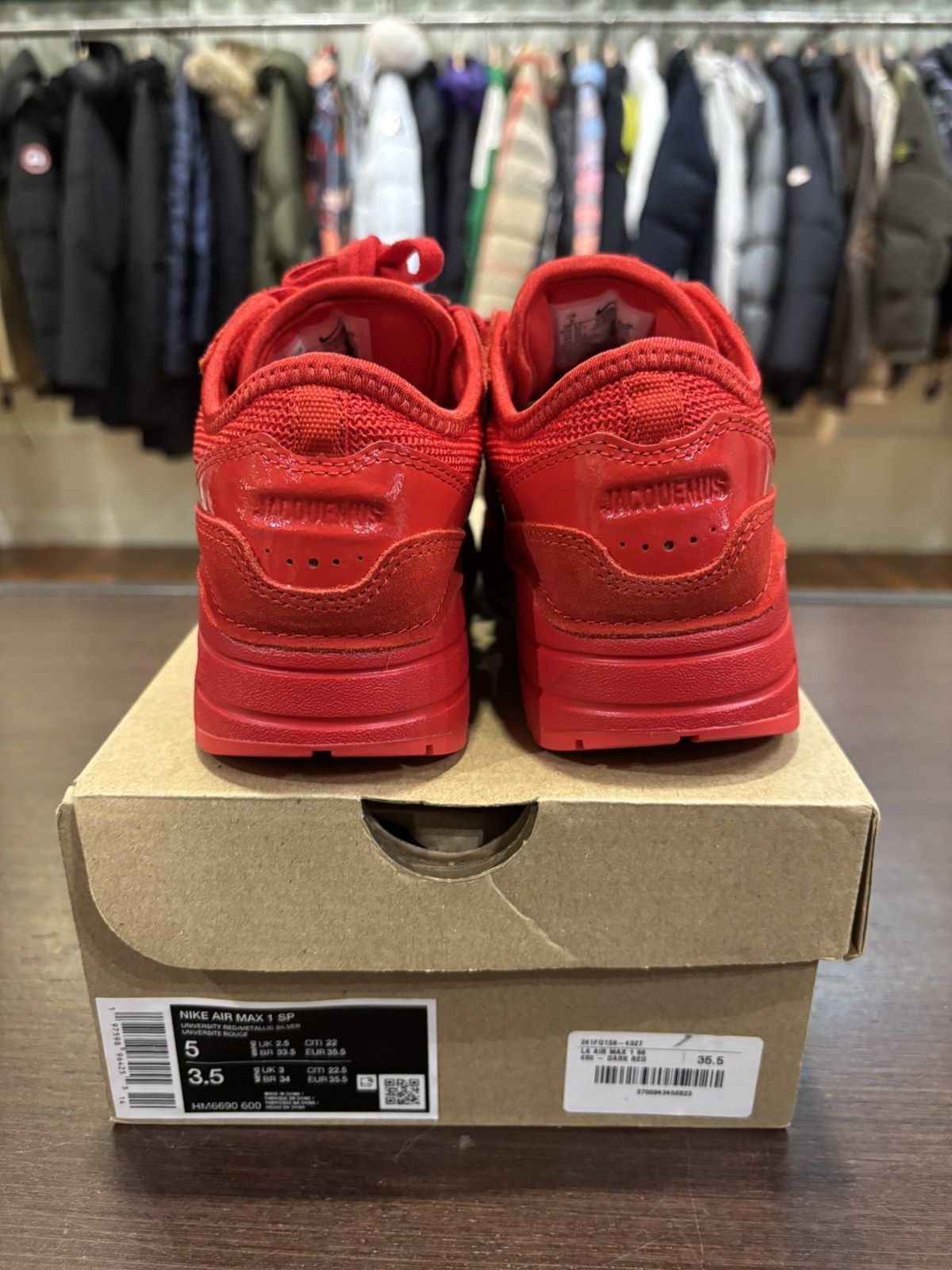 Jacquemus × Nike Nike Air Max 1 ‘86 Jacquemus Mystic Red Size US 5 / IT 35 - 3 Thumbnail