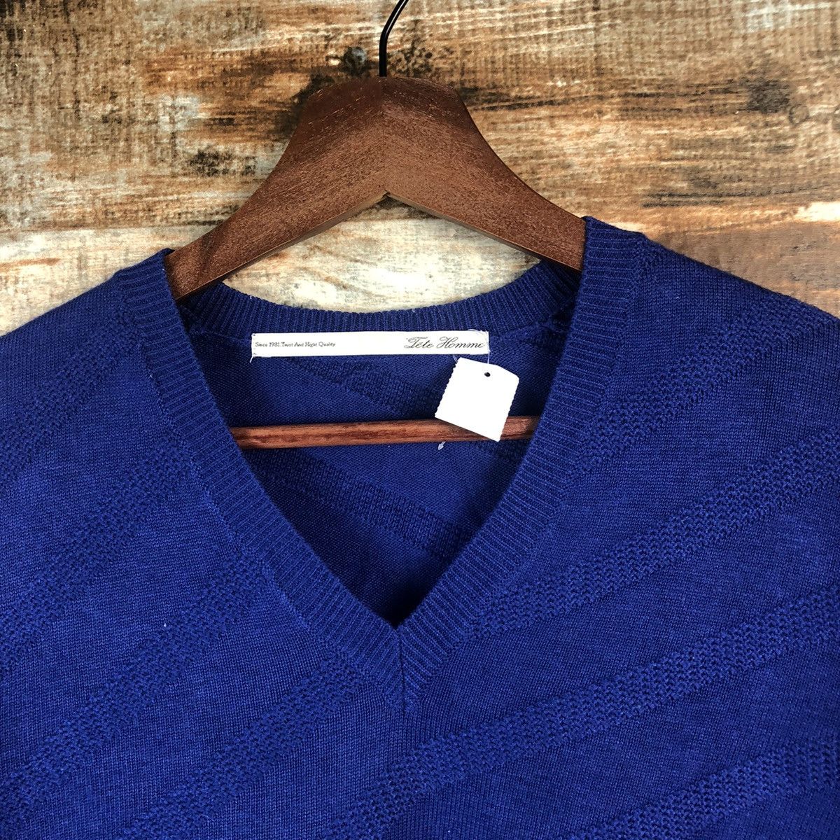 Tete Homme DL Tete Homme Blue japan sweatshirt Knitwear #C675 Size US M / EU 48-50 / 2 - 4 Thumbnail