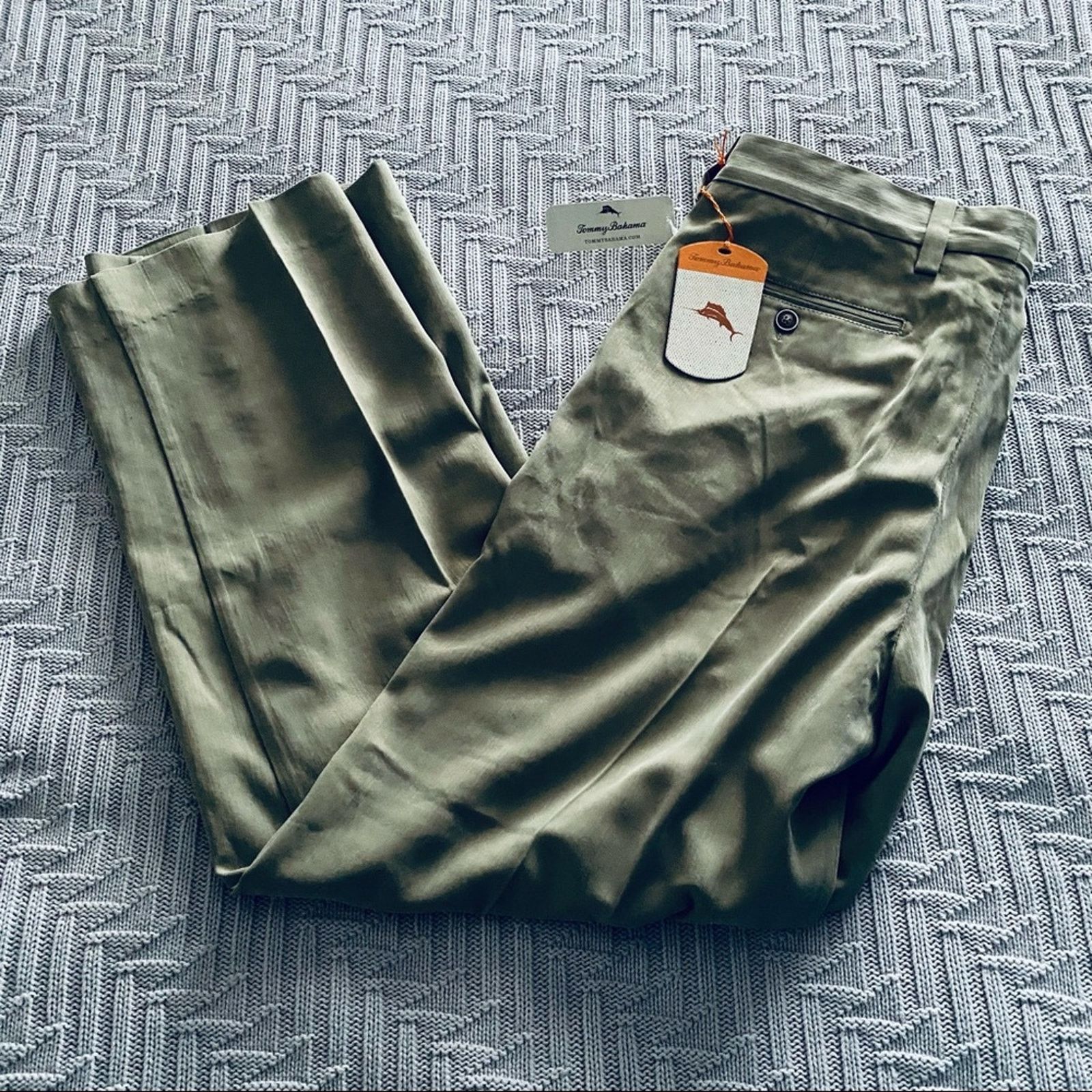 Tommy Bahama NWT Tommy Bahama silk khaki dress slacks Size US 33 - 1 Thumbnail