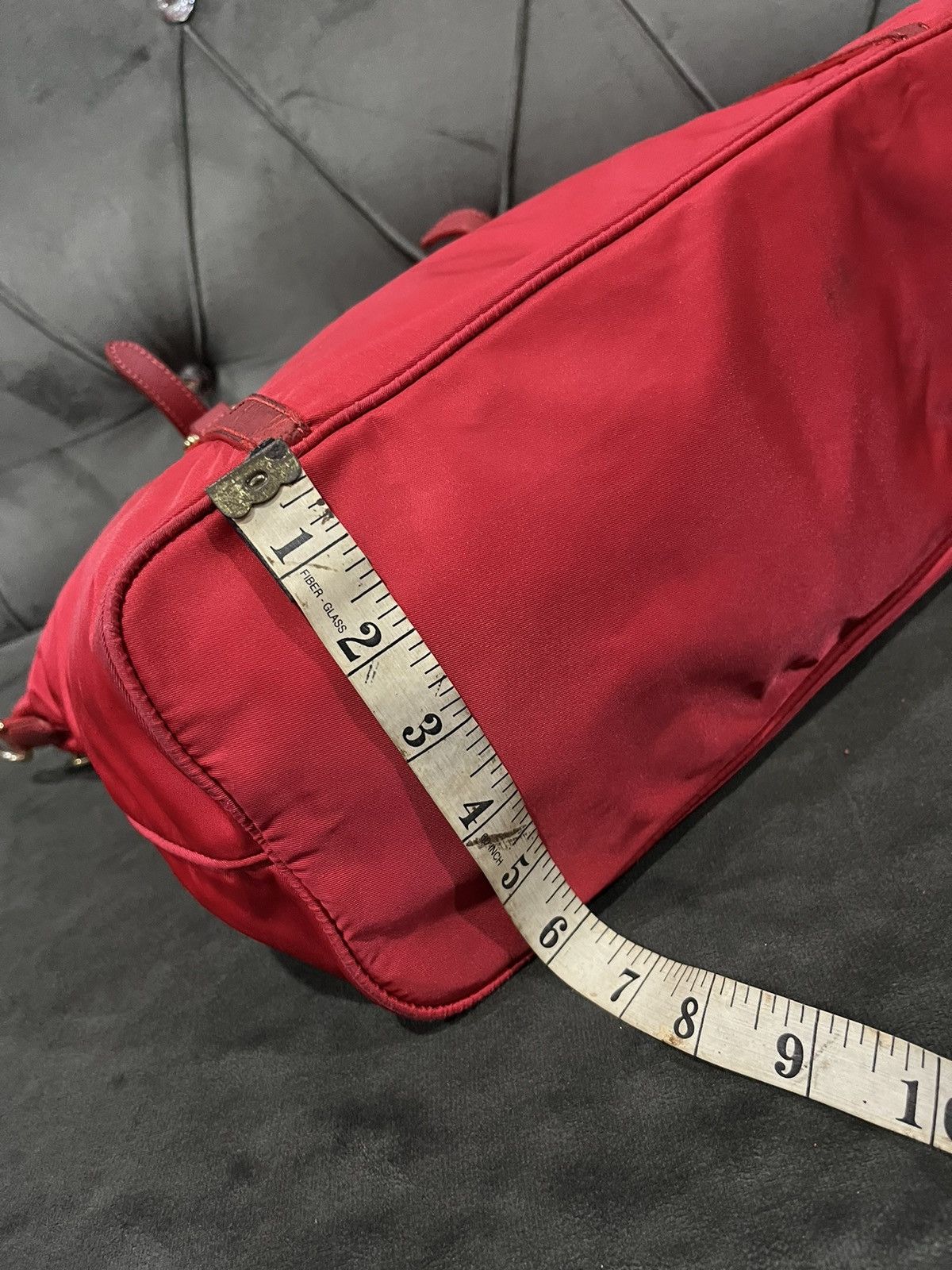 Prada Authentic Prada Tessuto Saffiano Rosso (Red) Nylon Tote Bag Size ONE SIZE - 25 Thumbnail