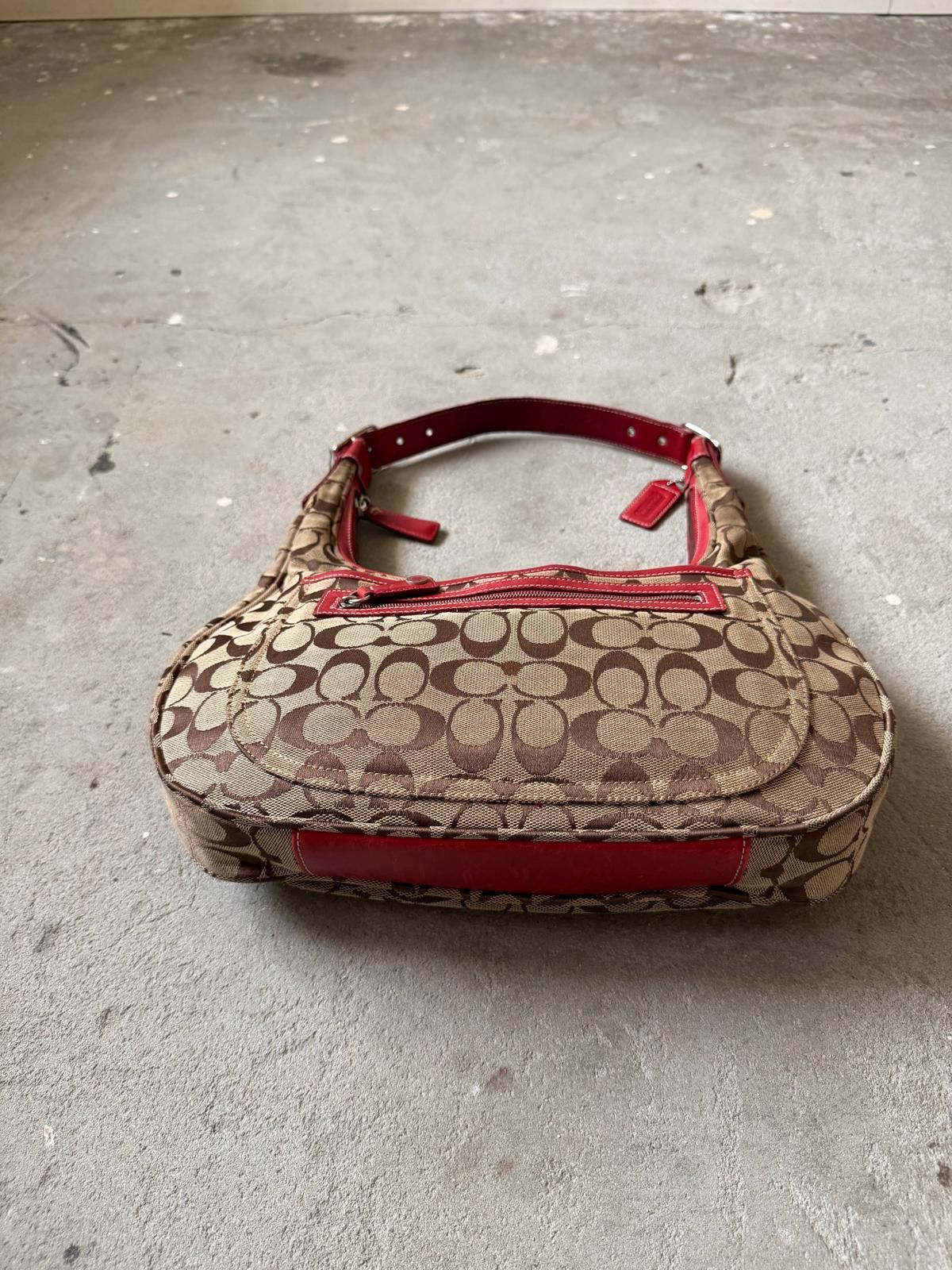 Coach Coach Signature Hamilton Hobo Shoulder Bag Beige/Red Size ONE SIZE - 9 Thumbnail