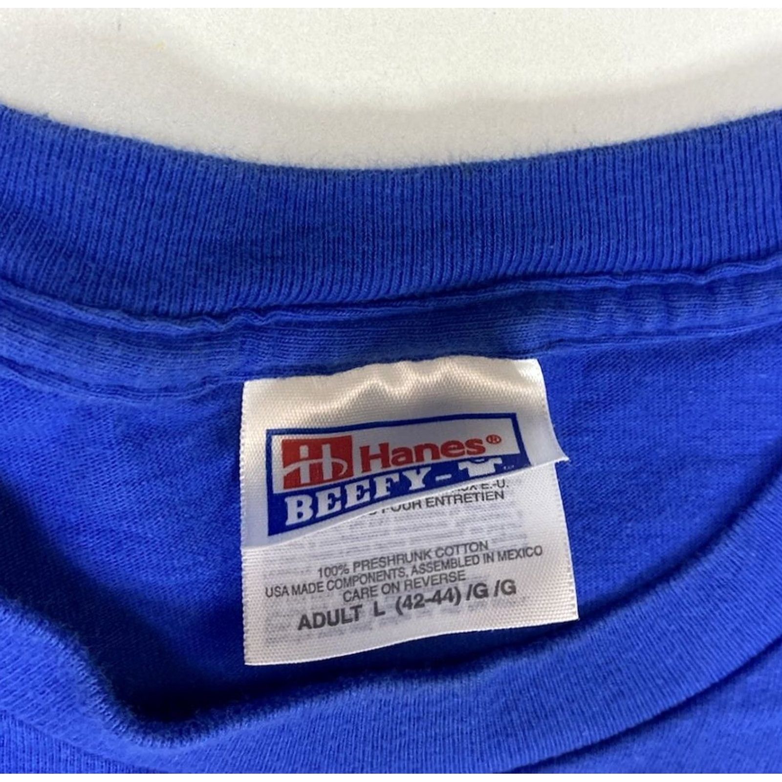 Hanes VINTAGE Hanes T-Shirt Men Large Blue Everglades Bicycle Club Sebring Spring Break 2001 Logo Graphic Print Sports Event Size US L / EU 52-54 / 3 - 7 Thumbnail