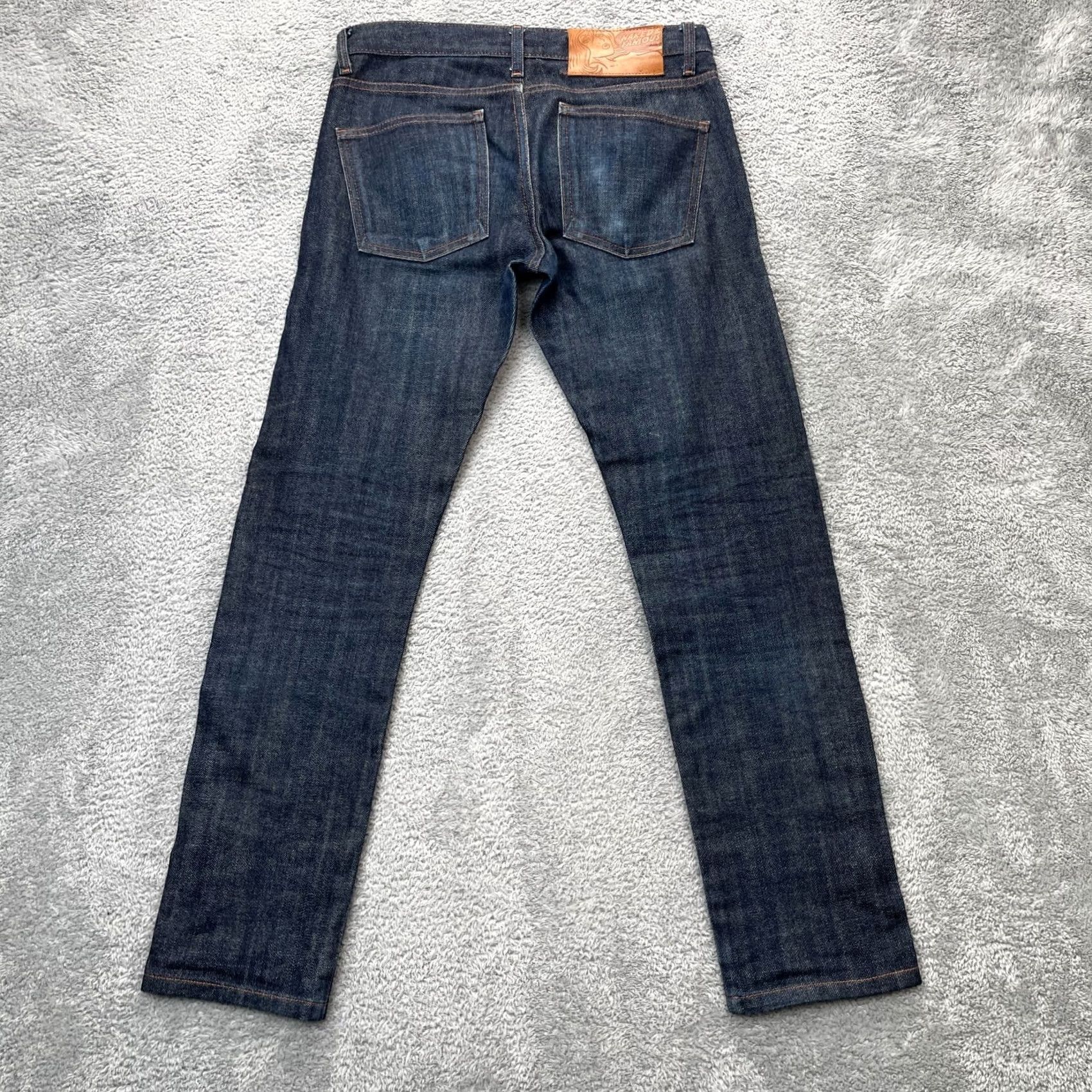 Vintage Naked & Famous Denim Jeans Mens 30x29 Blue Indigo Selvedge Skinny Denim Cotton Size US 30 / EU 46 - 2 Thumbnail
