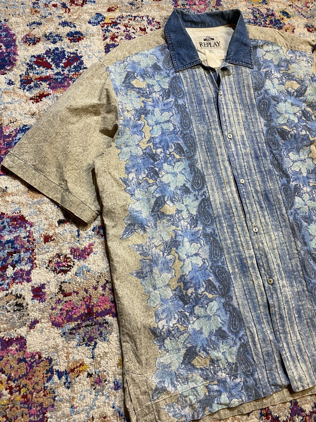 Replay × Vintage REPLAY Aloha Hawaii Union Made Button Up Shirts Size US XL / EU 56 / 4 - 2 Thumbnail