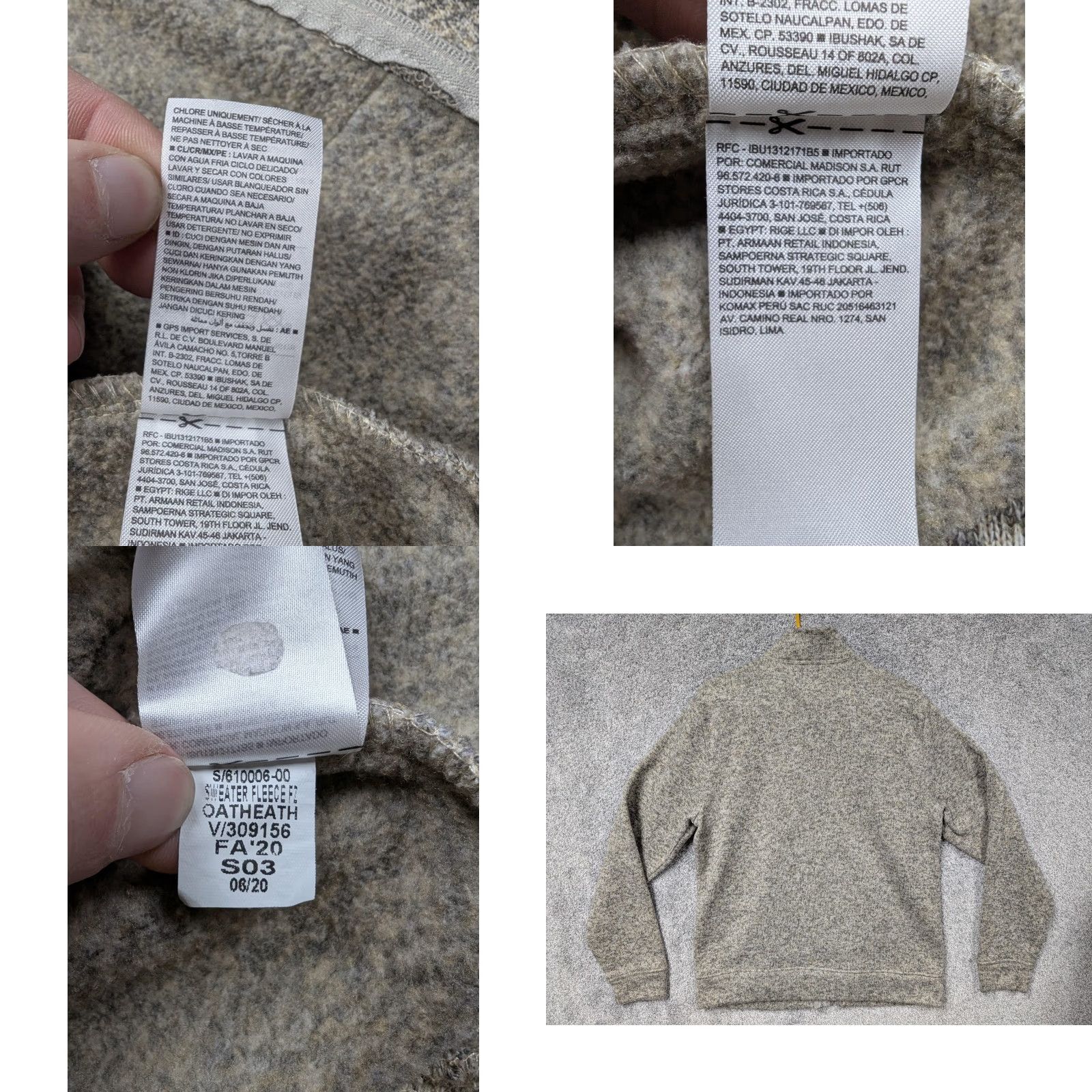 Old Navy Old Navy Full Zip Sweater Mens Large Oatmeal Heather Grandpacore Layering Cozy Size L / US 10 / IT 46 - 8 Thumbnail