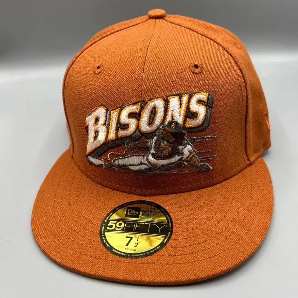New Era Buffalo Bisons Hat Men 7 1/2 59Fifty New Era MiLB Fitted Cap Size ONE SIZE - 2 Thumbnail