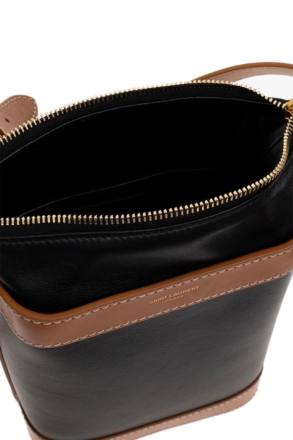 Saint Laurent Paris o1bcso1str1124 Size: OS/ Aphile Bucket Crossbody in Black Size ONE SIZE - 4 Thumbnail