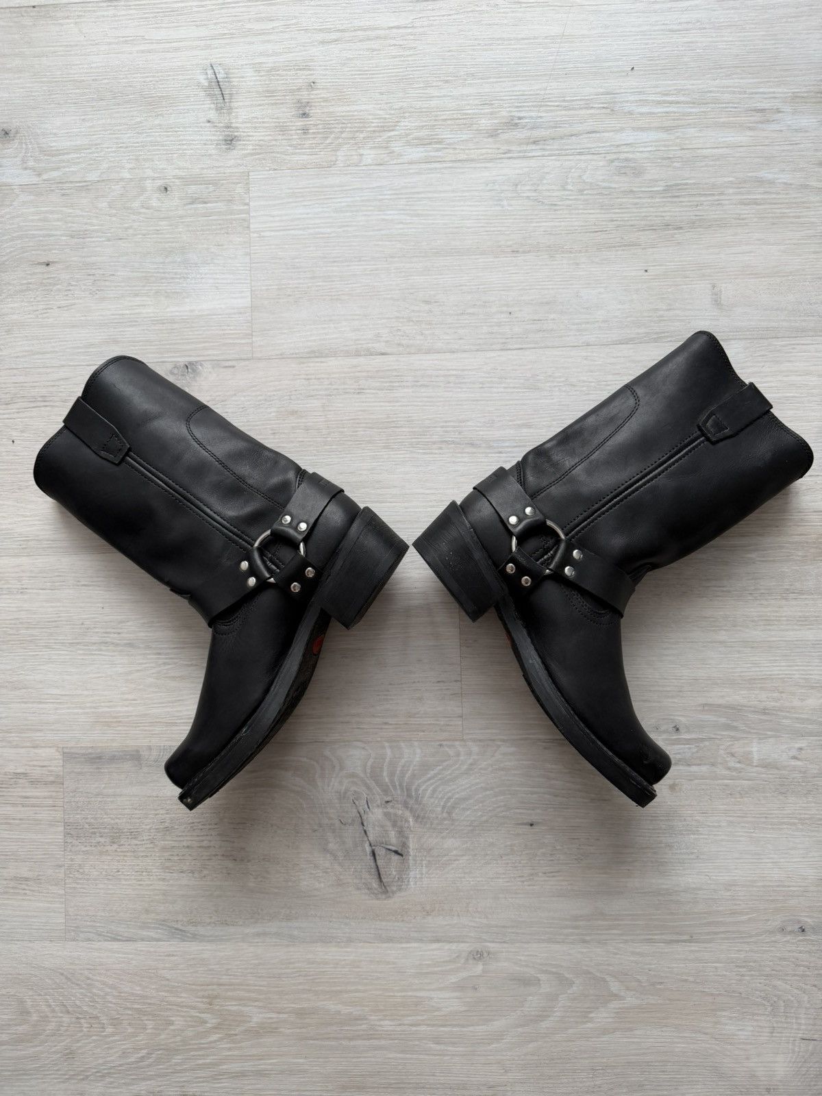 If Six Was Nine Vintage Italian AS 98 Rick Owens Style Leather Biker Boots Size US 8 / EU 41 - 10 Thumbnail