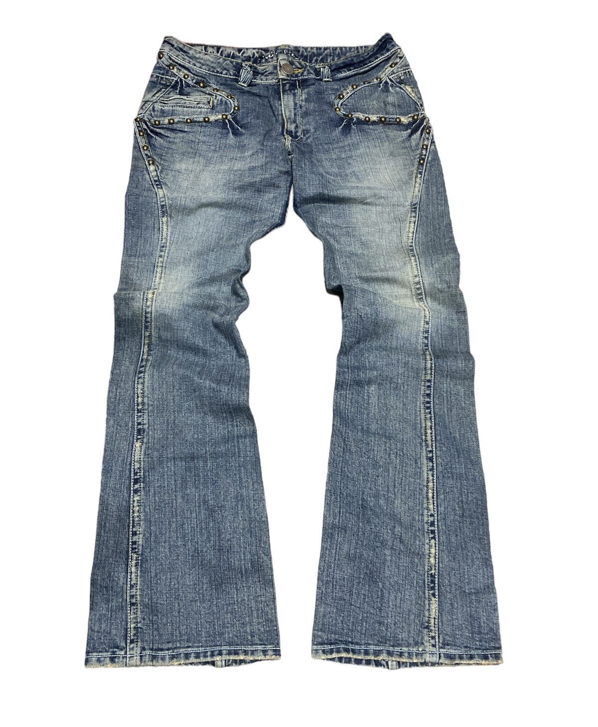 Japanese Brand Vintage Gasva Studded pocket Flare Pants Size US 32 / EU 48 - 3 Thumbnail