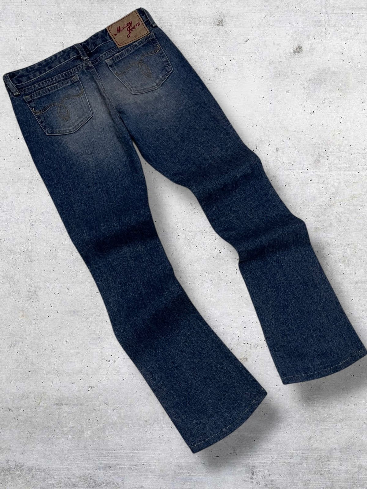 Tornado Mart VINTAGE MOUSSY JAPAN DESIGNER 90S FLARED RIPPED OG DENIM Size US 27 - 9 Thumbnail