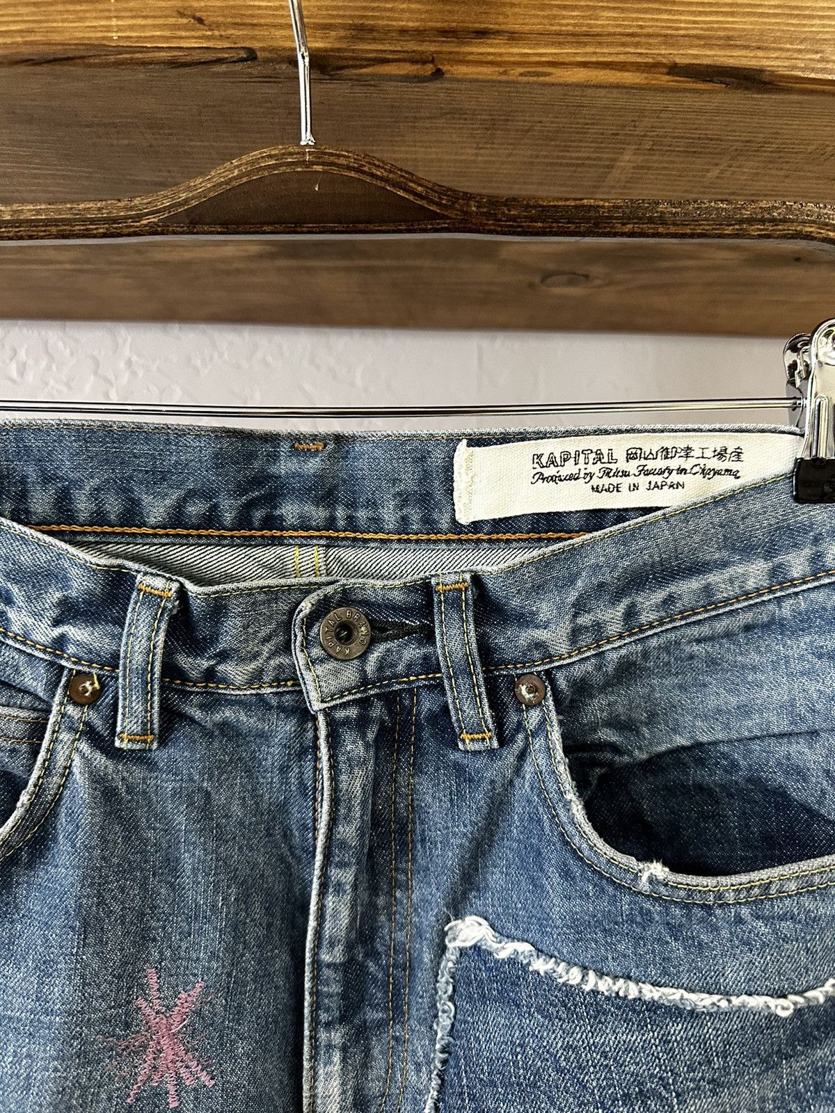 Kapital Kapital okabilly patchwork straight-leg jeans Size US 34 / EU 50 - 4 Thumbnail