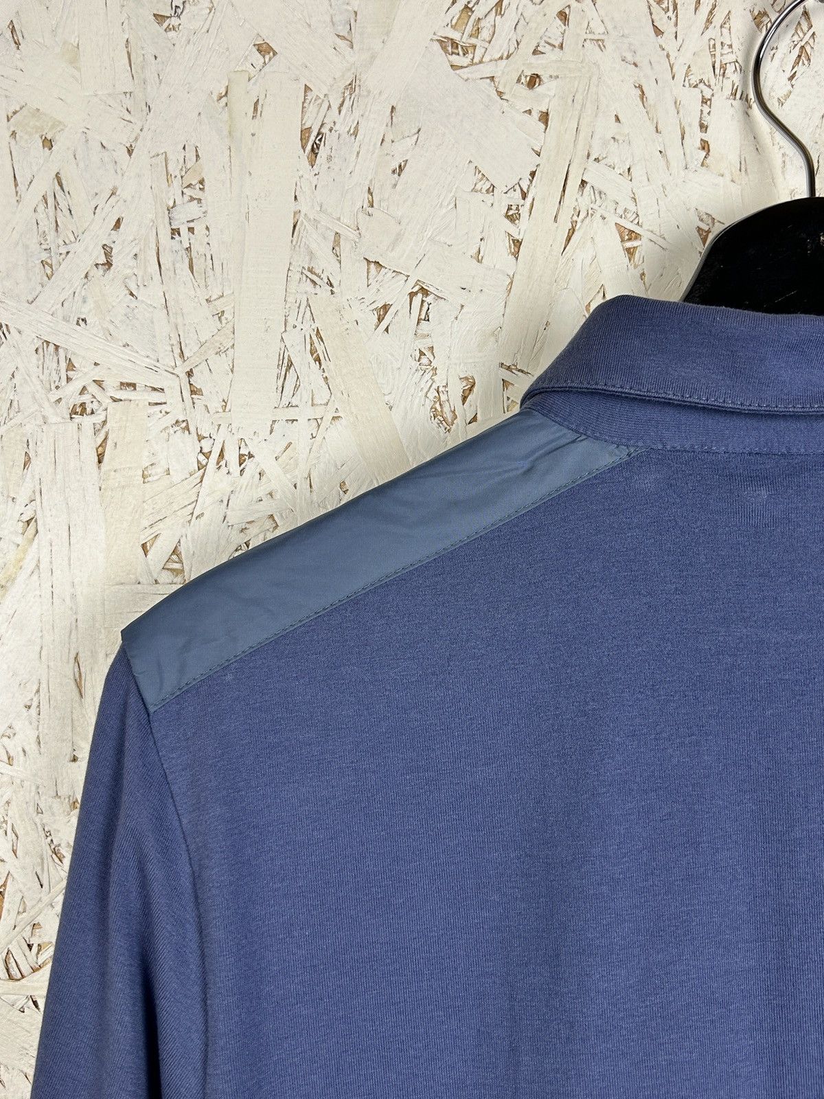 Prada Prada SS19 Nylon Pocket Collared Polo Long Sleeve Blue M Size US M / EU 48-50 / 2 - 7 Thumbnail