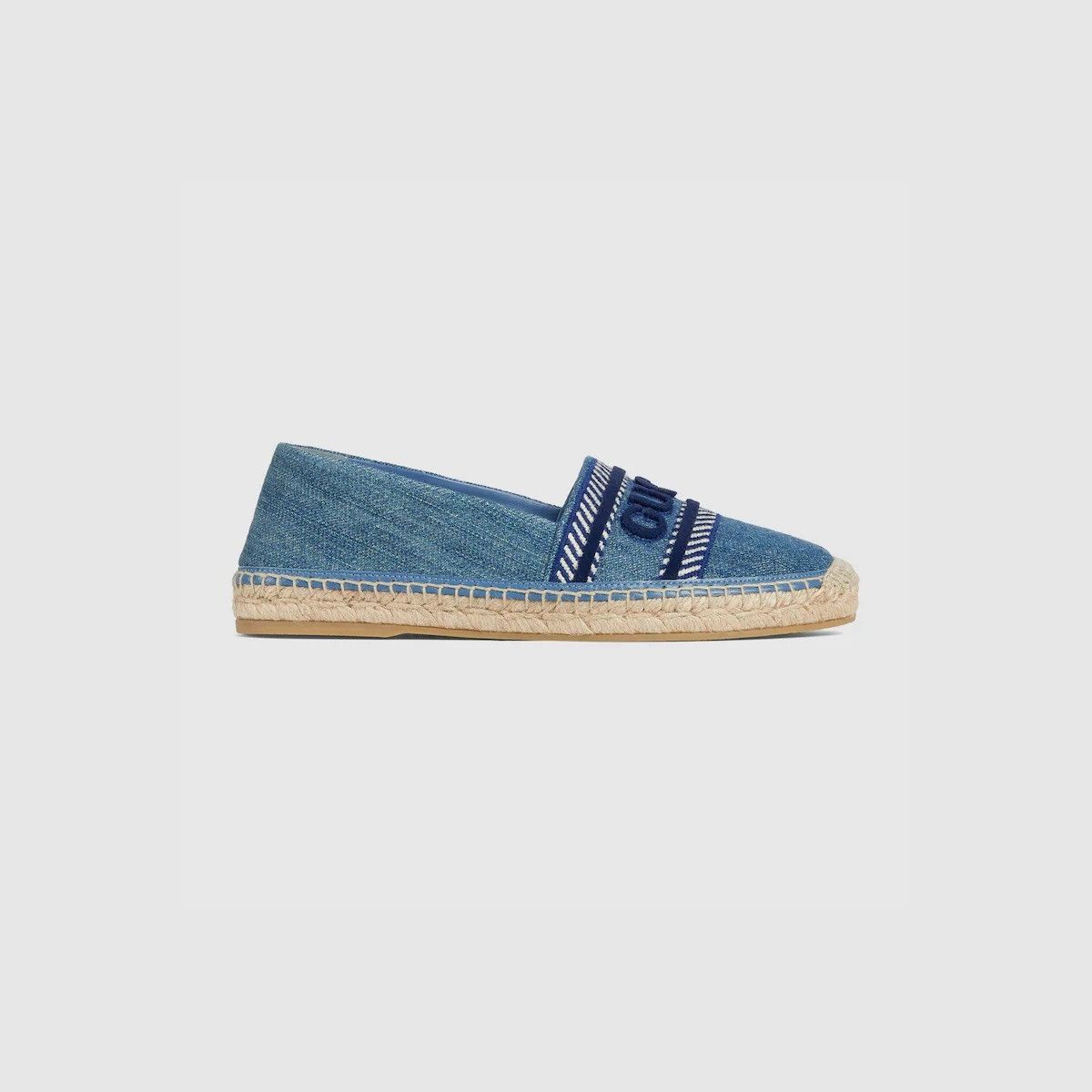 Gucci o1loc1c0426 821220 Women's "Gucci" Espadrille in Blue Size US 10 / IT 40 - 1 Thumbnail