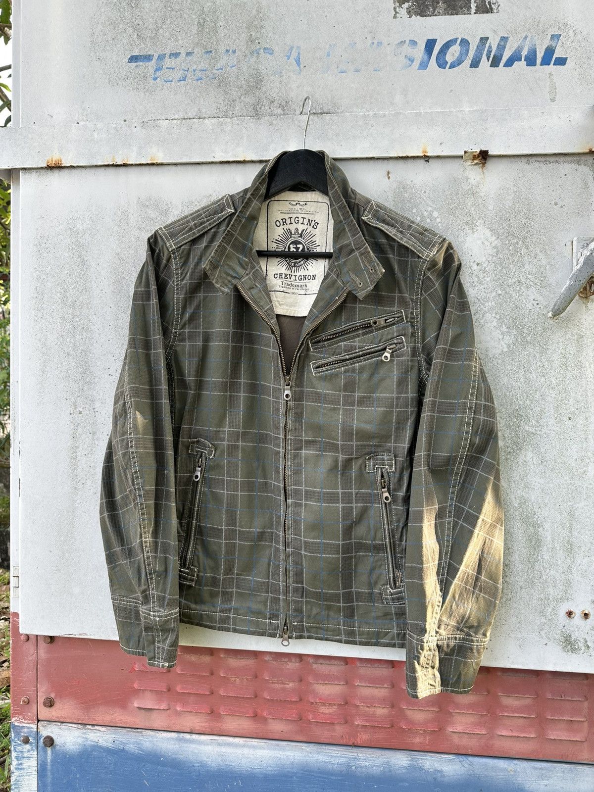 Japanese Brand 👹Chevignon Flanel Bomber Jacket Size US XS / EU 42 / 0 - 1 Thumbnail