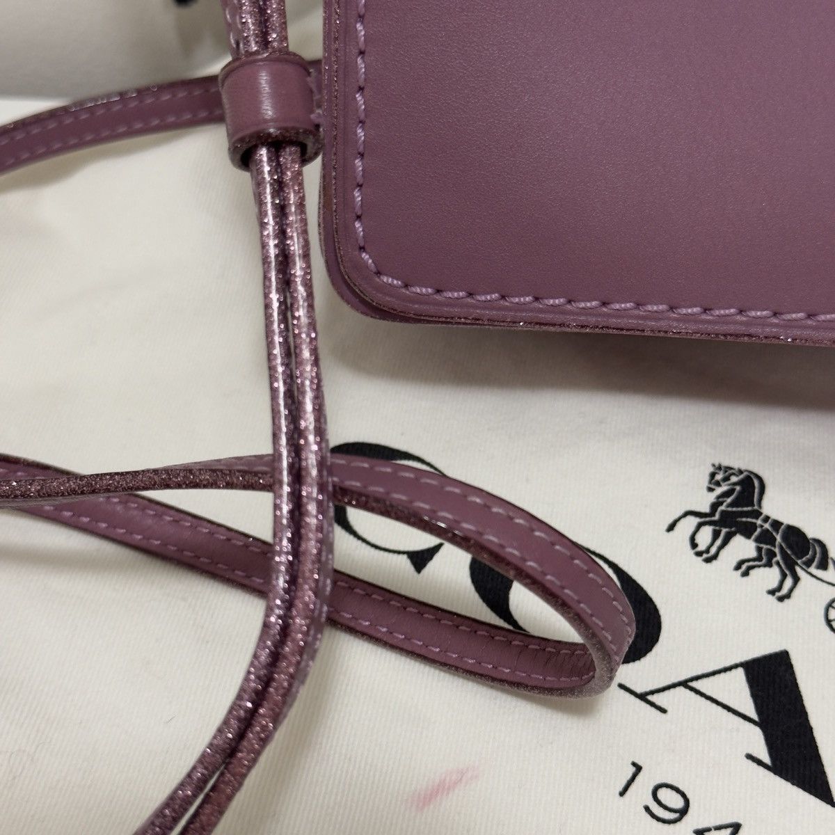 Coach Coach Pink Dinky Bag with Glitter Glaze Size ONE SIZE - 5 Thumbnail