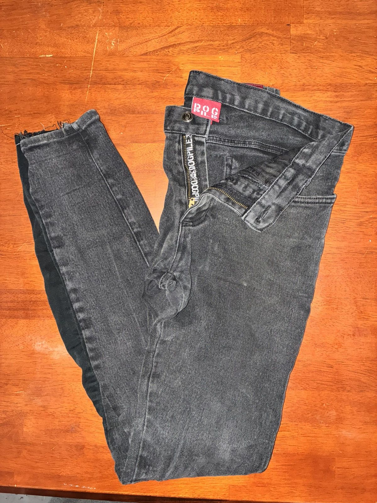Other Vintage Women's Y2K DogPile Jeans - Black, Size 32 Size 32" / US 10 / IT 46 - 1 Thumbnail