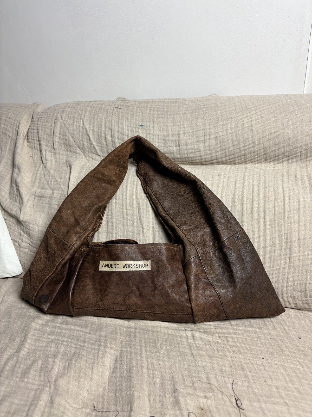 Designer × Vintage Leather bag cuir sac hobo shopper tote shoulder designer Size ONE SIZE - 6 Thumbnail