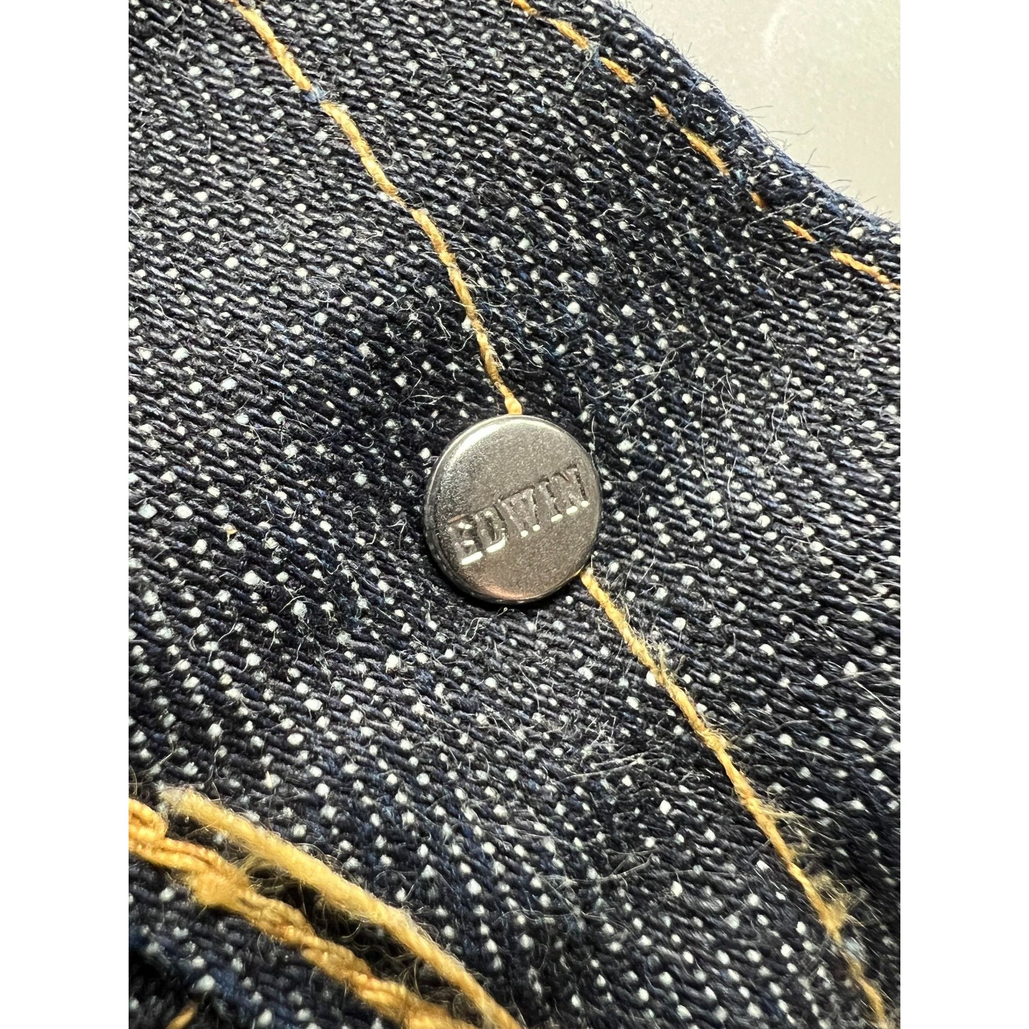 Edwin Edwin ED-71 Raw Selvedge Denim Jeans Pants (Y0965) Size US 31 - 10 Thumbnail
